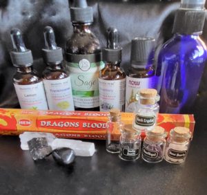 Empath Spray ingredients and tools