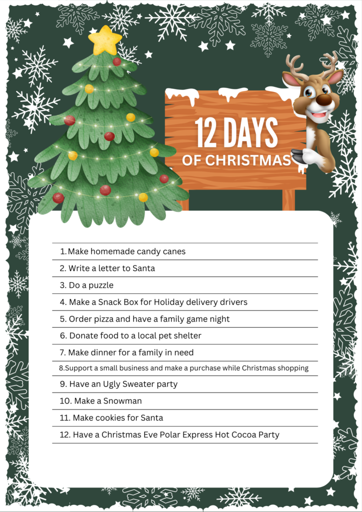 12 Days of Christmas List 2